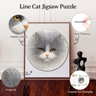Artistic 1000 - Piece Cardboard Jigsaw Puzzle - Line Cat - KAAYEE Puzzle