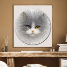 Artistic 1000 - Piece Cardboard Jigsaw Puzzle - Line Cat - KAAYEE Puzzle