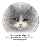 Artistic 1000 - Piece Cardboard Jigsaw Puzzle - Line Cat - KAAYEE Puzzle