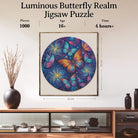 Artistic 1000 - Piece Cardboard Jigsaw Puzzle - Luminous Butterfly Realm - KAAYEE Puzzle