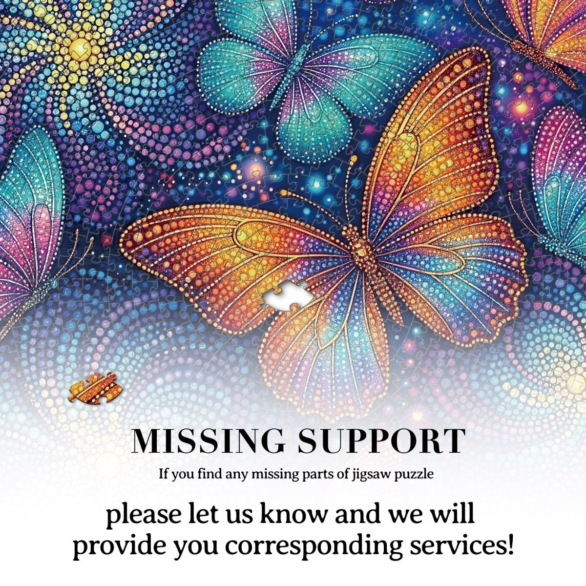 Artistic 1000 - Piece Cardboard Jigsaw Puzzle - Luminous Butterfly Realm - KAAYEE Puzzle