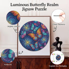 Artistic 1000 - Piece Cardboard Jigsaw Puzzle - Luminous Butterfly Realm - KAAYEE Puzzle