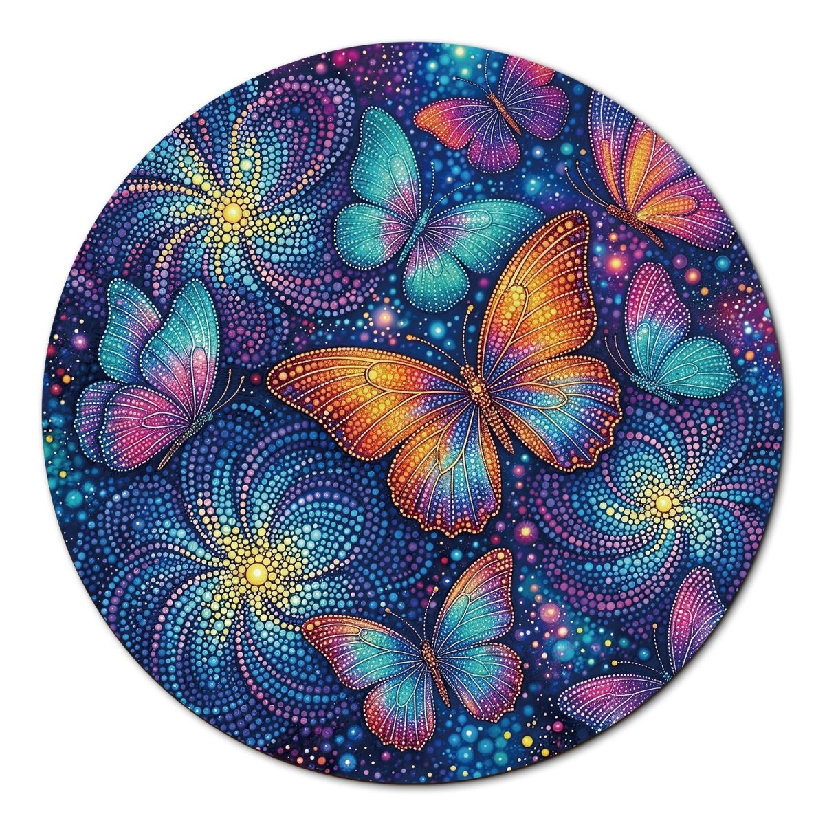 Artistic 1000 - Piece Cardboard Jigsaw Puzzle - Luminous Butterfly Realm - KAAYEE Puzzle