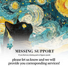 Artistic 1000 - Piece Cardboard Jigsaw Puzzle - Moonlit Black Cat - KAAYEE Puzzle