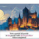 Artistic 1000 - Piece Cardboard Jigsaw Puzzle - Moonlit Castle - KAAYEE Puzzle