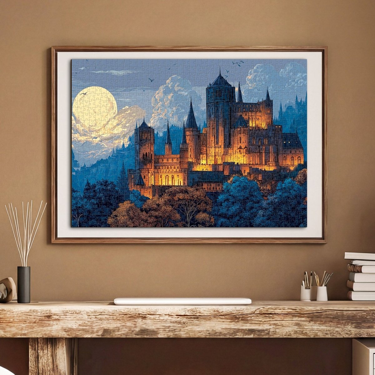 Artistic 1000 - Piece Cardboard Jigsaw Puzzle - Moonlit Castle - KAAYEE Puzzle