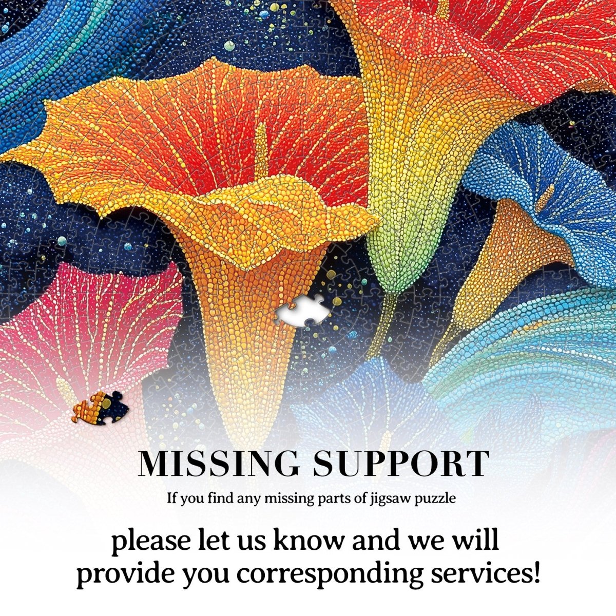 Artistic 1000 - Piece Cardboard Jigsaw Puzzle - Moonlit Waves of Flowers - KAAYEE Puzzle