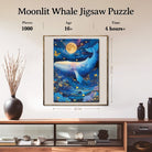 Artistic 1000 - Piece Cardboard Jigsaw Puzzle - Moonlit Whale - KAAYEE Puzzle