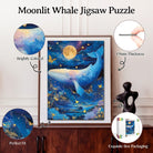 Artistic 1000 - Piece Cardboard Jigsaw Puzzle - Moonlit Whale - KAAYEE Puzzle
