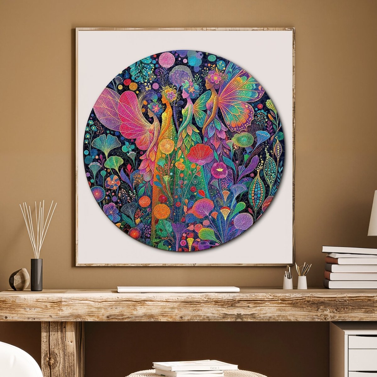 Artistic 1000 - Piece Cardboard Jigsaw Puzzle - Neon Bloom Fairies - KAAYEE Puzzle