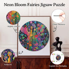 Artistic 1000 - Piece Cardboard Jigsaw Puzzle - Neon Bloom Fairies - KAAYEE Puzzle