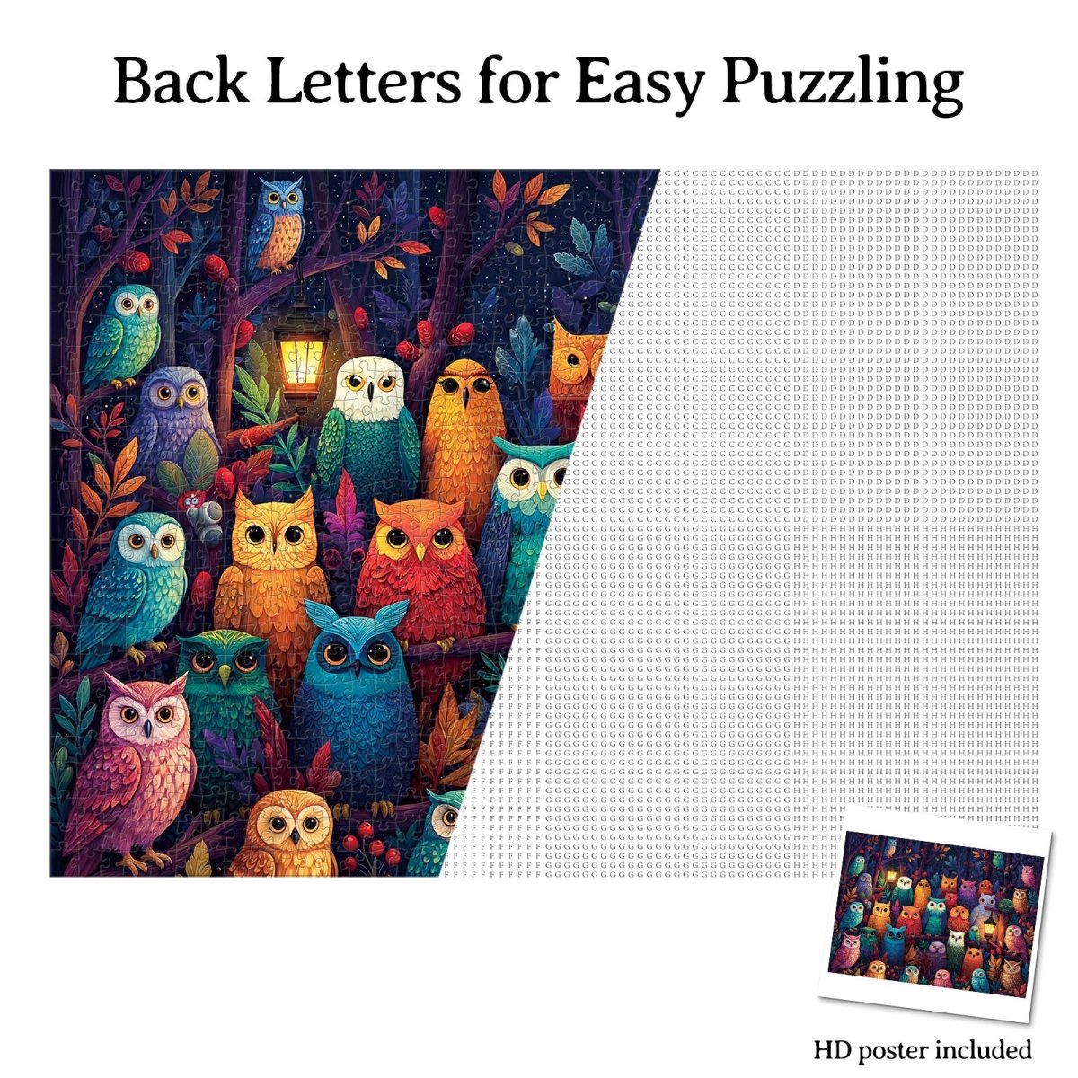 Artistic 1000 - Piece Cardboard Jigsaw Puzzle - Owl Grove - KAAYEE Puzzle