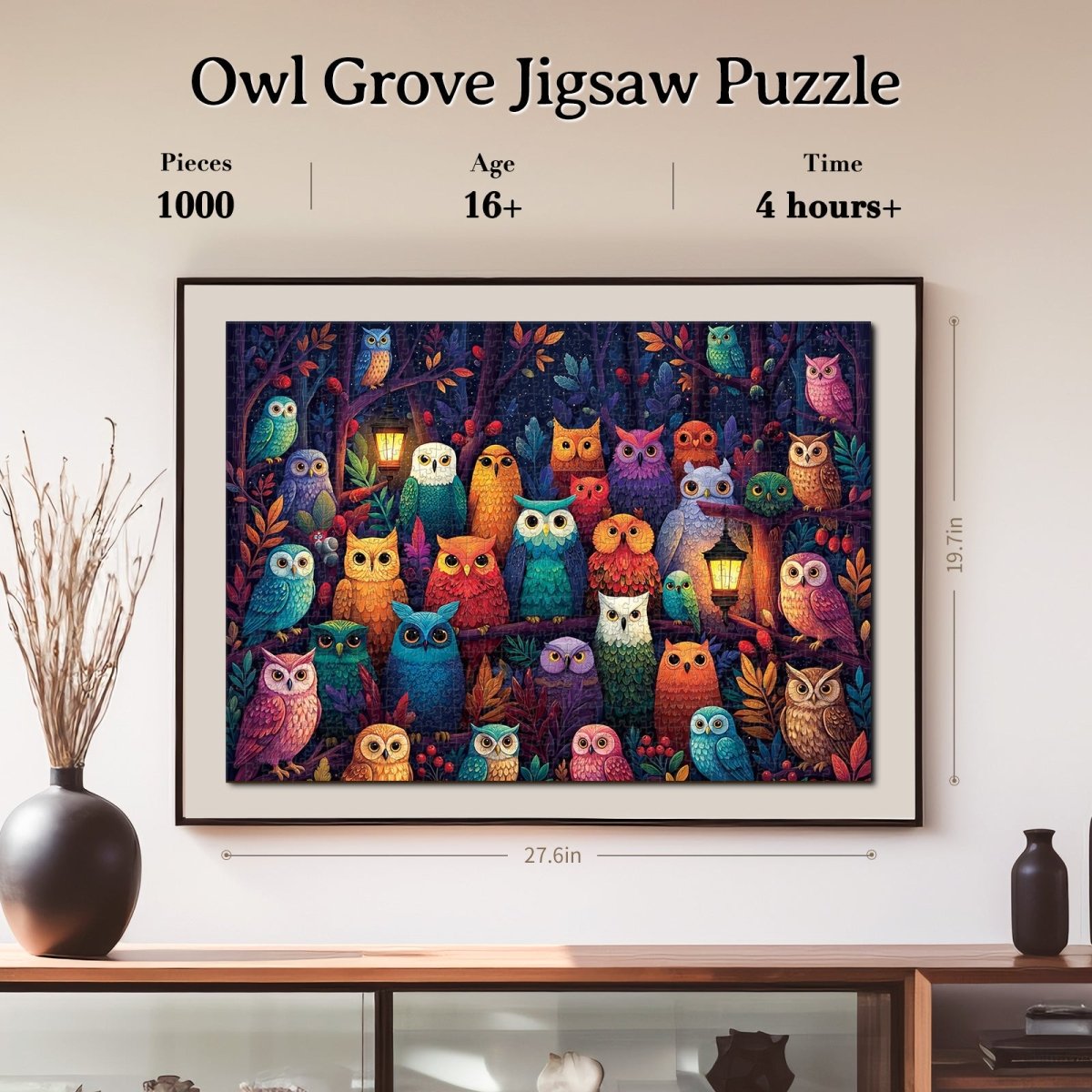 Artistic 1000 - Piece Cardboard Jigsaw Puzzle - Owl Grove - KAAYEE Puzzle