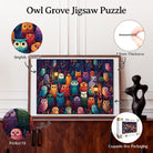 Artistic 1000 - Piece Cardboard Jigsaw Puzzle - Owl Grove - KAAYEE Puzzle
