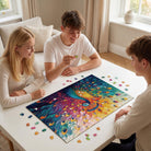 Artistic 1000 - Piece Cardboard Jigsaw Puzzle - Peacock in Blooming Colors - KAAYEE Puzzle