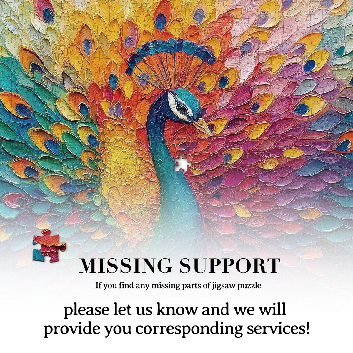 Artistic 1000 - Piece Cardboard Jigsaw Puzzle - Peacock in Blooming Colors - KAAYEE Puzzle