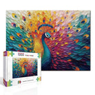 Artistic 1000 - Piece Cardboard Jigsaw Puzzle - Peacock in Blooming Colors - KAAYEE Puzzle