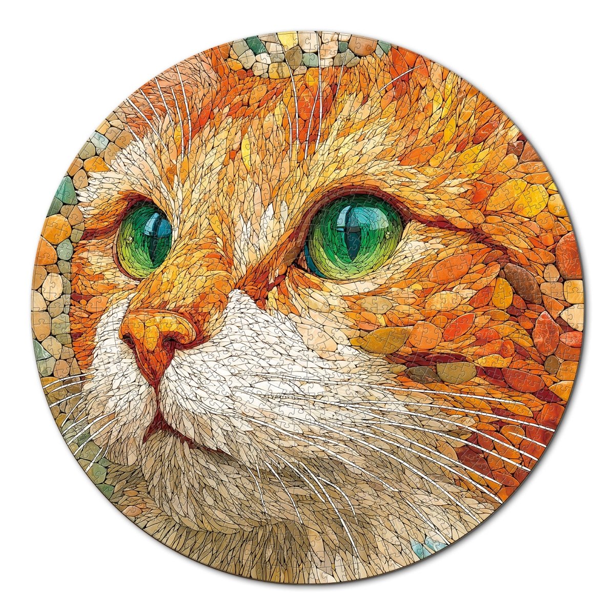 Artistic 1000 - Piece Cardboard Jigsaw Puzzle - Pebble Cat - KAAYEE Puzzle