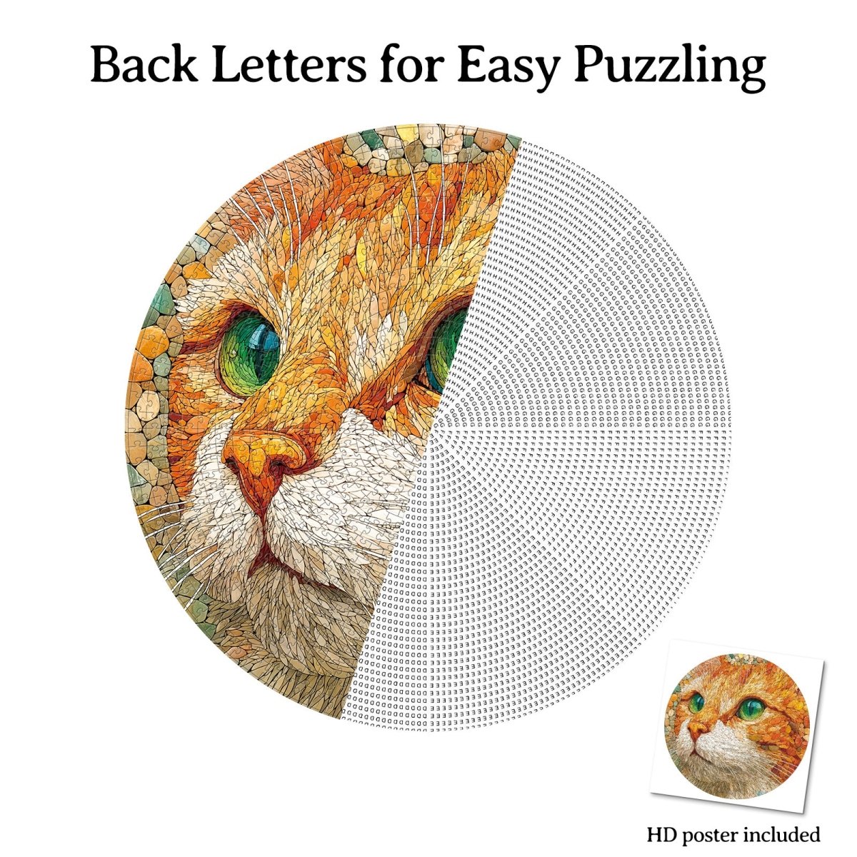 Artistic 1000 - Piece Cardboard Jigsaw Puzzle - Pebble Cat - KAAYEE Puzzle