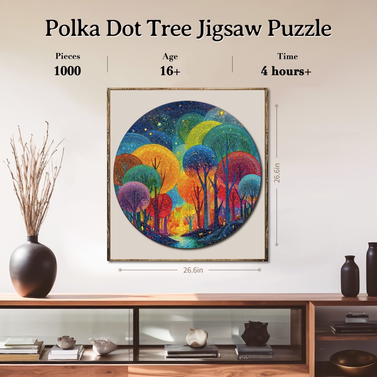 Artistic 1000 - Piece Cardboard Jigsaw Puzzle - Polka Dot Tree - KAAYEE Puzzle