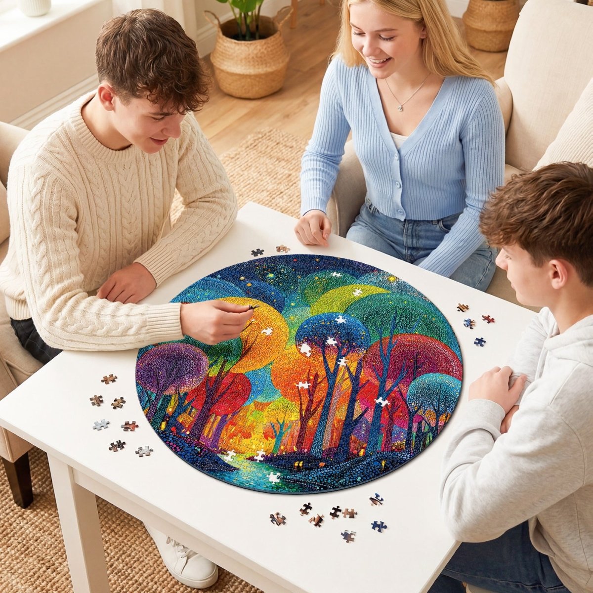 Artistic 1000-Piece Cardboard Jigsaw Puzzle - Polka Dot Tree