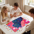 Artistic 1000 - Piece Cardboard Jigsaw Puzzle - Psychedelic Cat - KAAYEE Puzzle