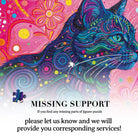 Artistic 1000 - Piece Cardboard Jigsaw Puzzle - Psychedelic Cat - KAAYEE Puzzle