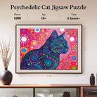 Artistic 1000 - Piece Cardboard Jigsaw Puzzle - Psychedelic Cat - KAAYEE Puzzle