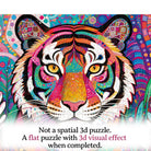 Artistic 1000 - Piece Cardboard Jigsaw Puzzle - Psychedelic Tiger King - KAAYEE Puzzle