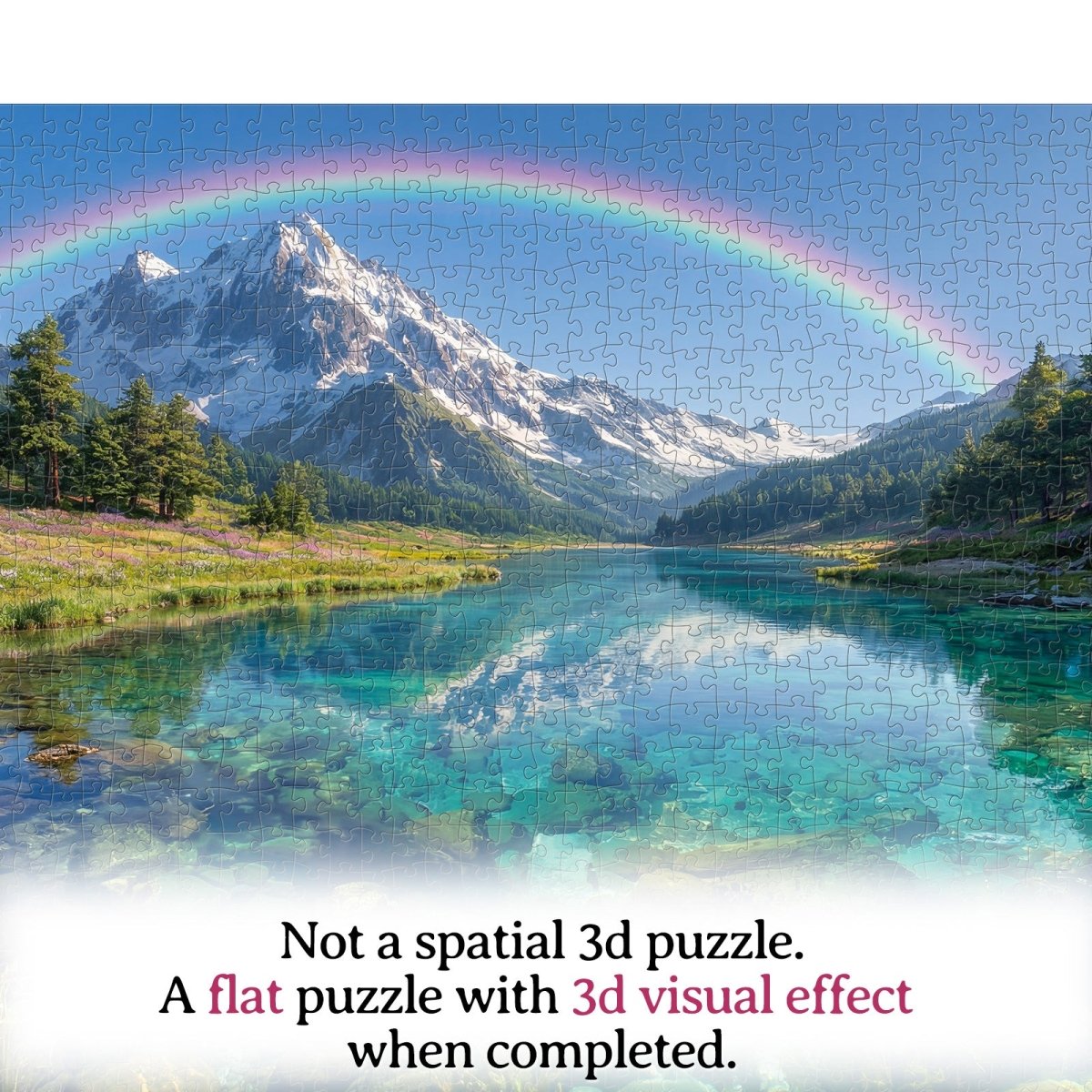 Artistic 1000 - Piece Cardboard Jigsaw Puzzle - Rainbow Peak - KAAYEE Puzzle