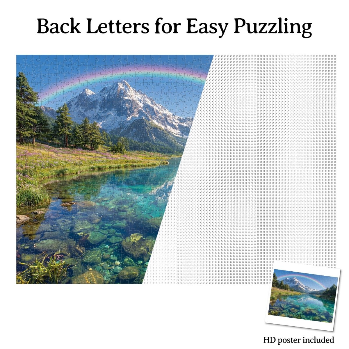 Artistic 1000 - Piece Cardboard Jigsaw Puzzle - Rainbow Peak - KAAYEE Puzzle