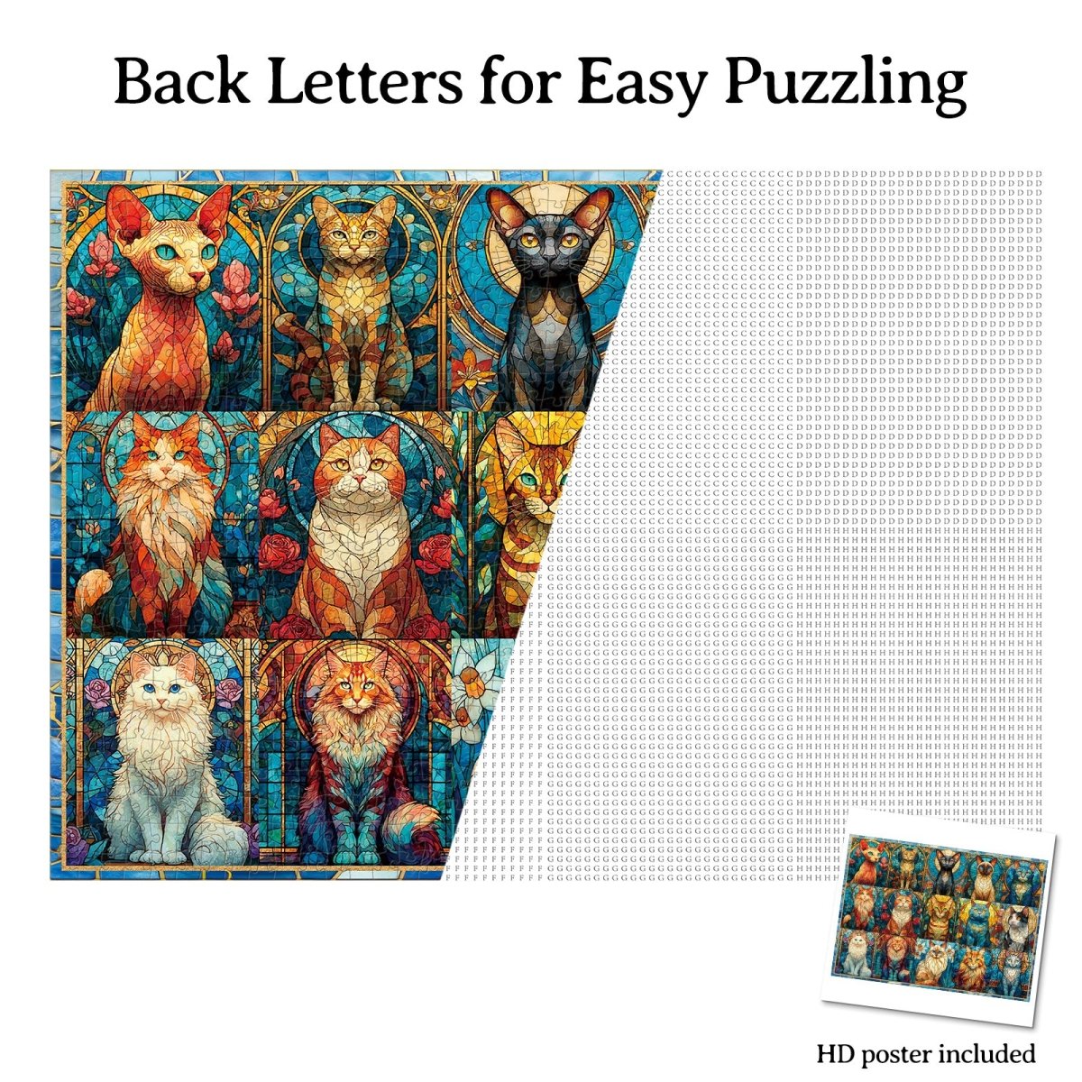 Artistic 1000 - Piece Cardboard Jigsaw Puzzle - Sea Glass Cat - KAAYEE Puzzle