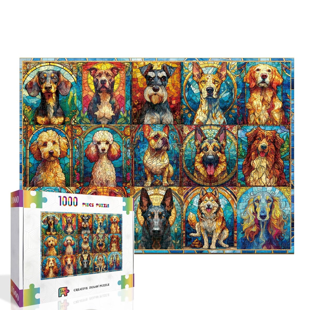 Artistic 1000 - Piece Cardboard Jigsaw Puzzle - Sea Glass Dog - KAAYEE Puzzle