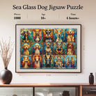 Artistic 1000 - Piece Cardboard Jigsaw Puzzle - Sea Glass Dog - KAAYEE Puzzle