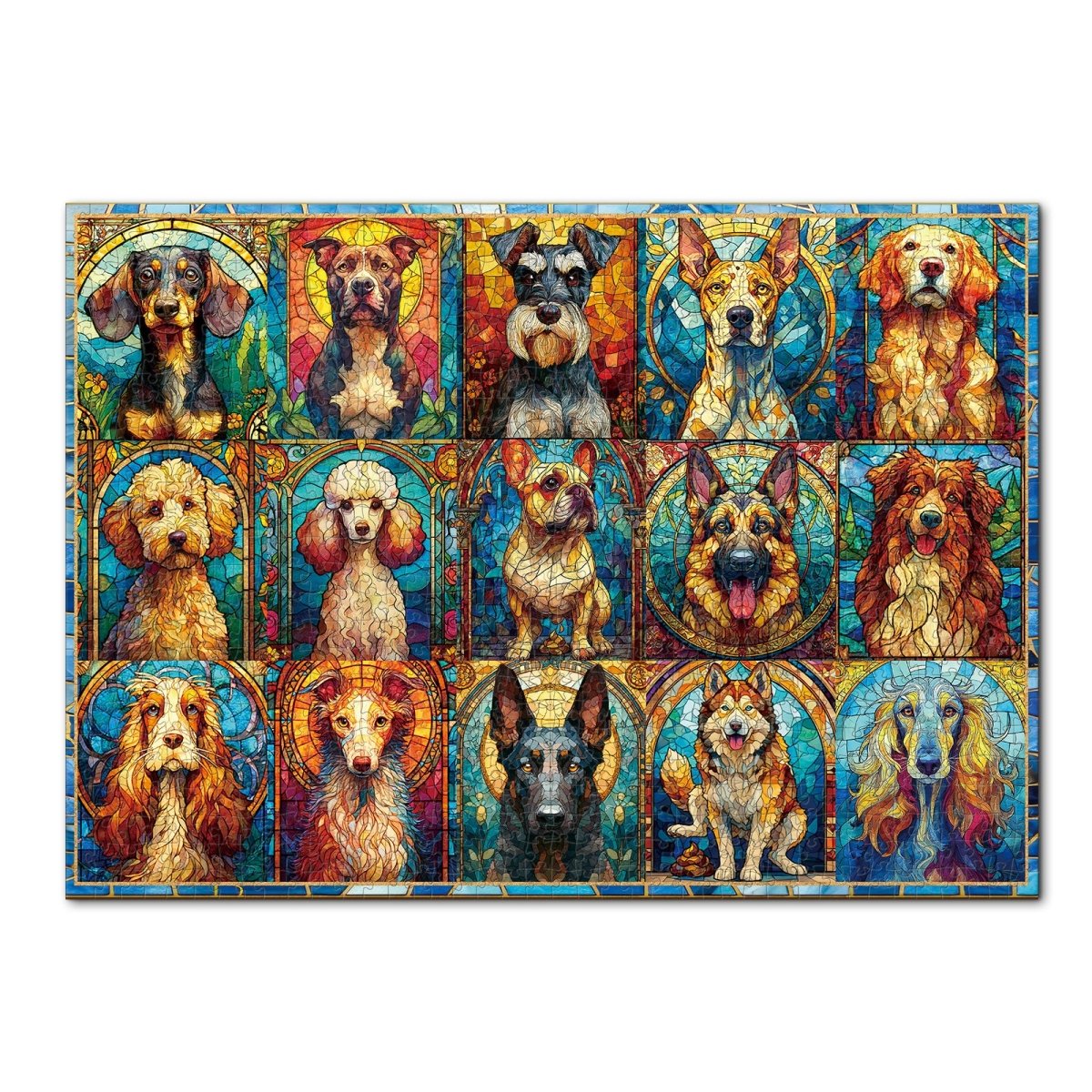 Artistic 1000 - Piece Cardboard Jigsaw Puzzle - Sea Glass Dog - KAAYEE Puzzle