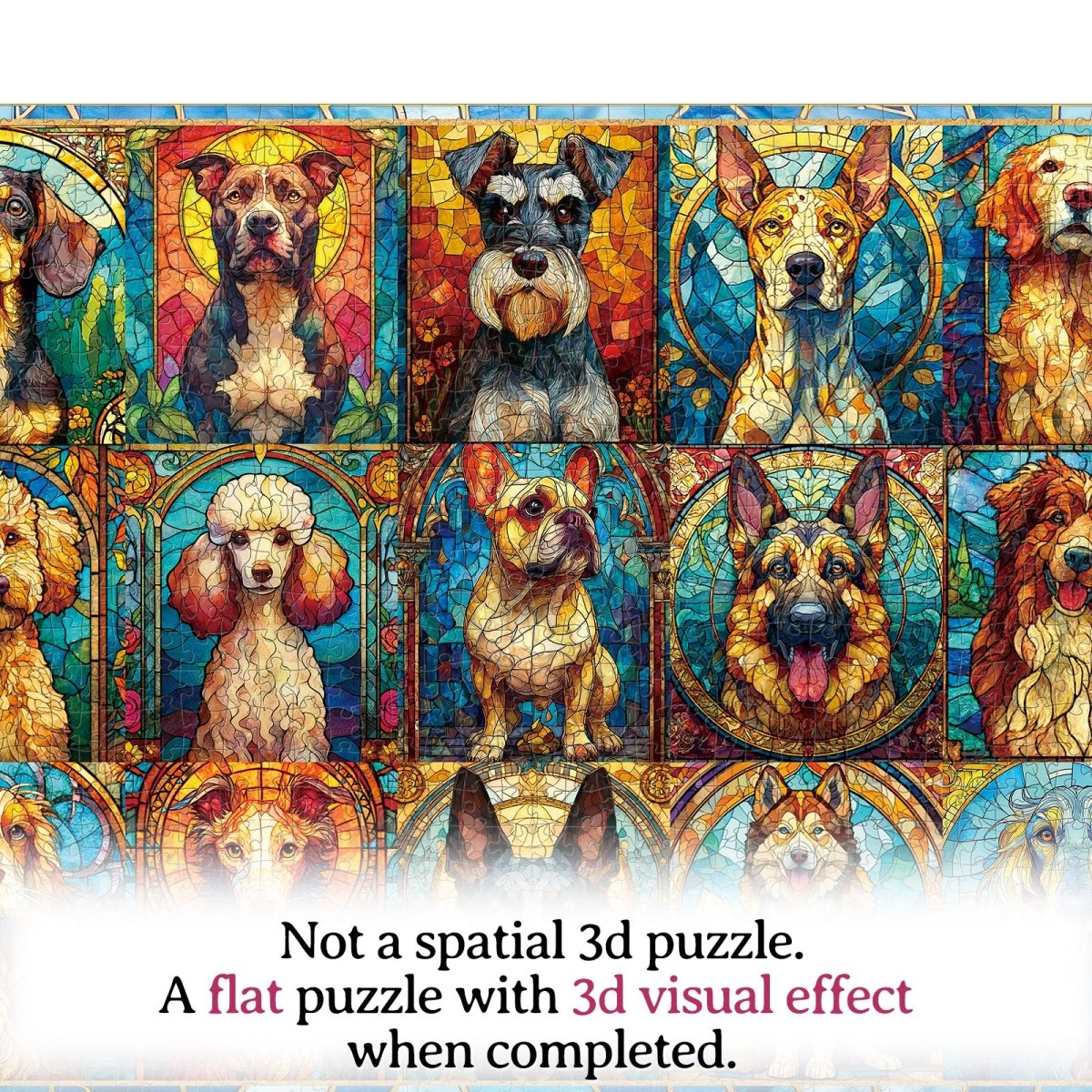 Artistic 1000 - Piece Cardboard Jigsaw Puzzle - Sea Glass Dog - KAAYEE Puzzle