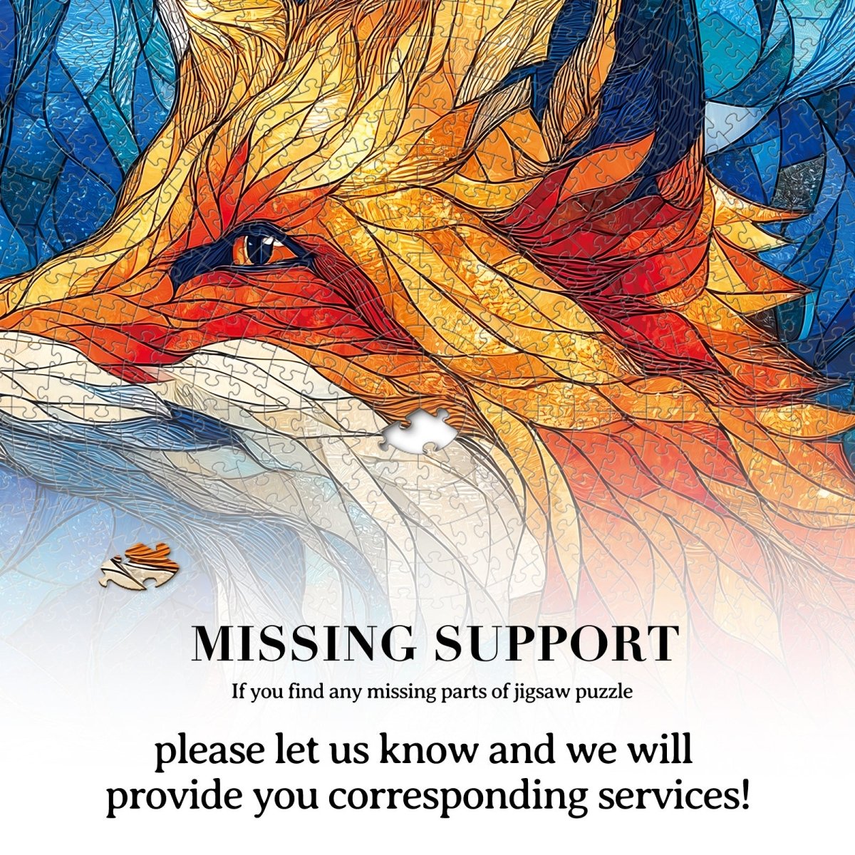 Artistic 1000 - Piece Cardboard Jigsaw Puzzle - Sea Glass Red Fox - KAAYEE Puzzle