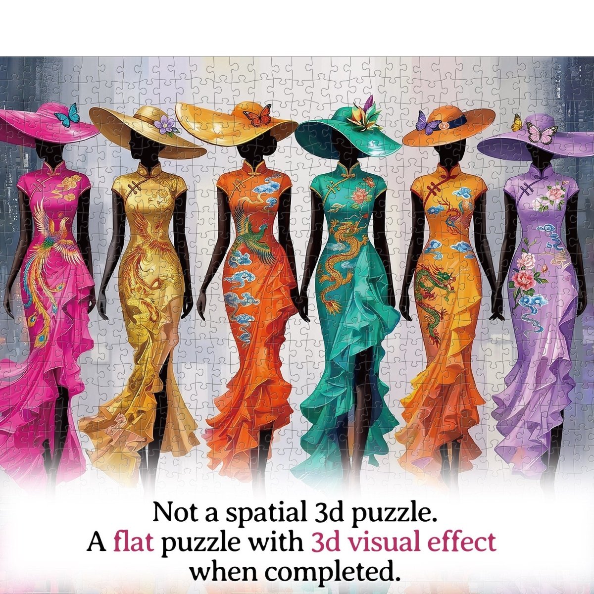 Artistic 1000 - Piece Cardboard Jigsaw Puzzle - Splendor in Silk - KAAYEE Puzzle