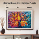 Artistic 1000 - Piece Cardboard Jigsaw Puzzle - Stained Glass Tree - KAAYEE Puzzle
