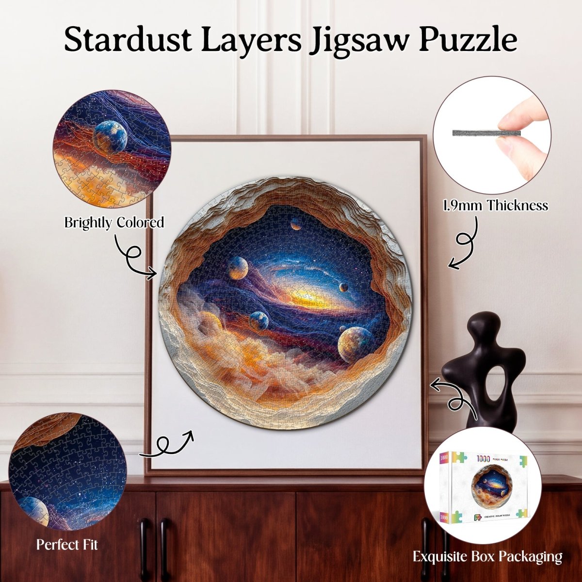 Artistic 1000 - Piece Cardboard Jigsaw Puzzle - Stardust Layers - KAAYEE Puzzle