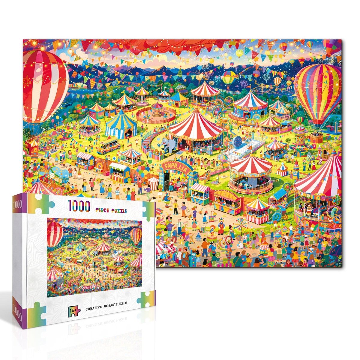Artistic 1000 - Piece Cardboard Jigsaw Puzzle - Starlit Circus - KAAYEE Puzzle