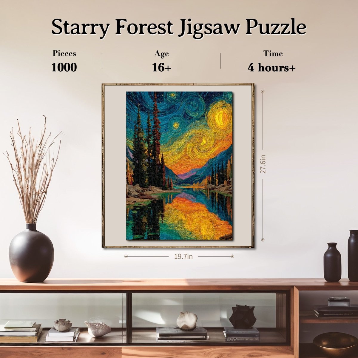 Artistic 1000 - Piece Cardboard Jigsaw Puzzle - Starry Forest - KAAYEE Puzzle