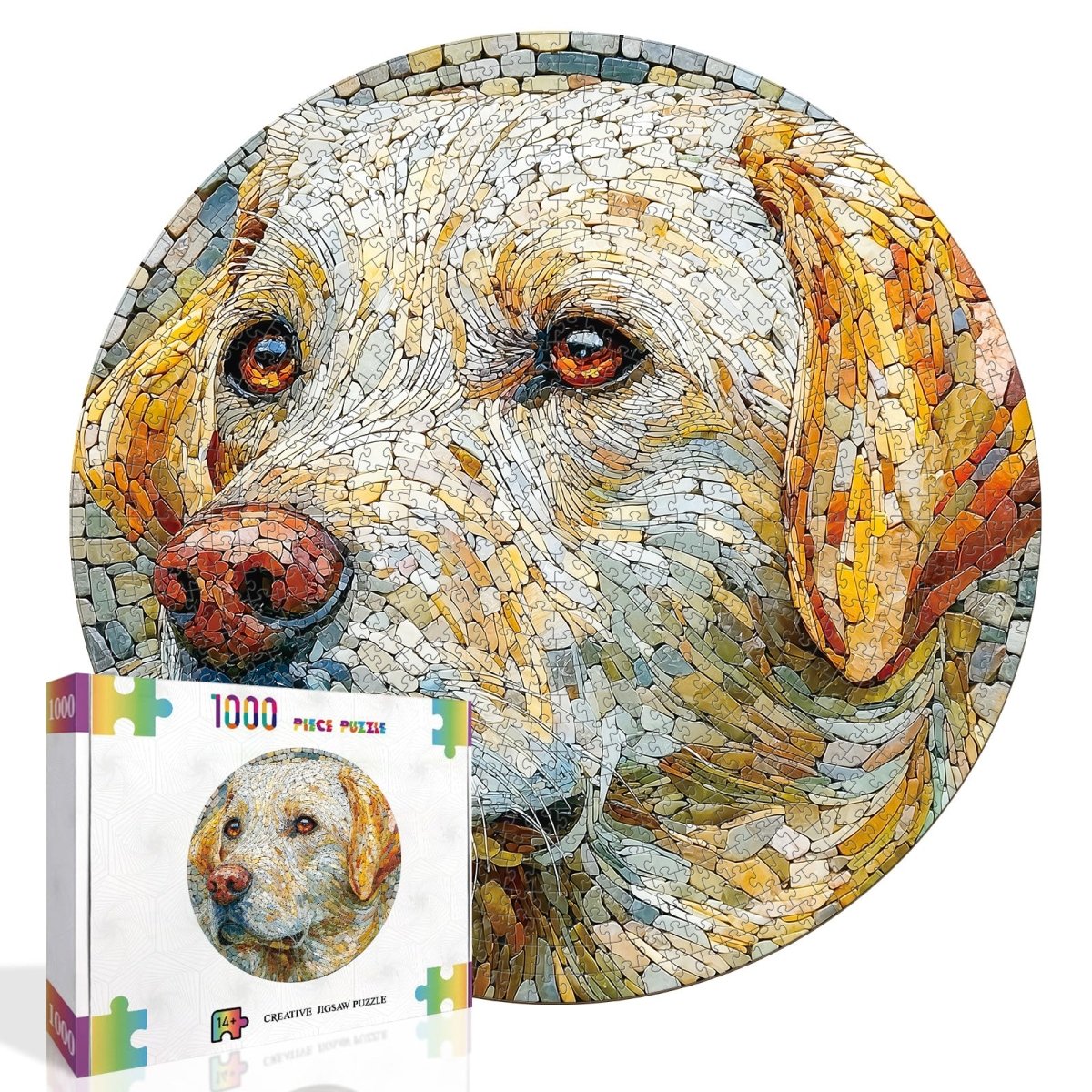 Artistic 1000 - Piece Cardboard Jigsaw Puzzle - Stone Dog - KAAYEE Puzzle