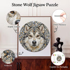 Artistic 1000 - Piece Cardboard Jigsaw Puzzle - Stone Wolf - KAAYEE Puzzle