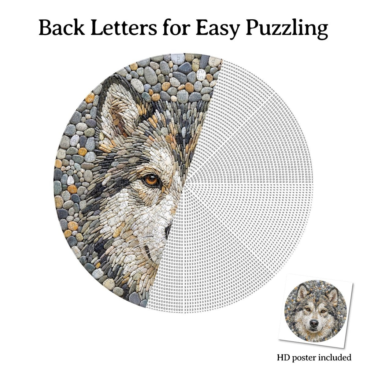 Artistic 1000 - Piece Cardboard Jigsaw Puzzle - Stone Wolf - KAAYEE Puzzle