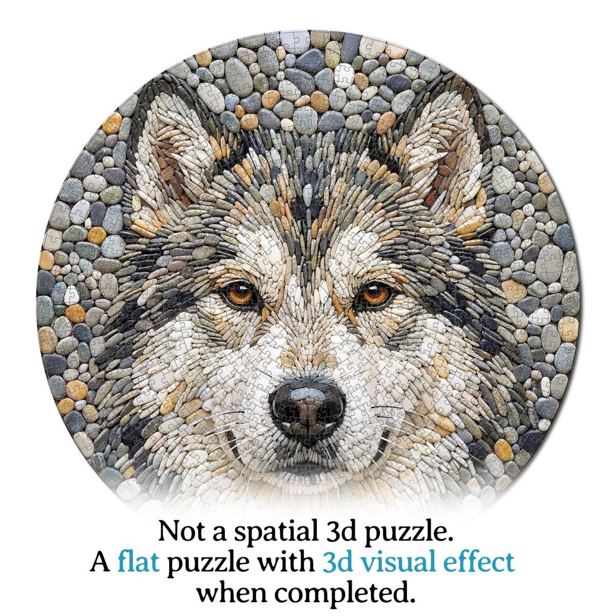 Artistic 1000 - Piece Cardboard Jigsaw Puzzle - Stone Wolf - KAAYEE Puzzle