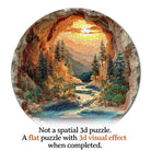 Artistic 1000 - Piece Cardboard Jigsaw Puzzle - Sunlit Hidden Valley - KAAYEE Puzzle