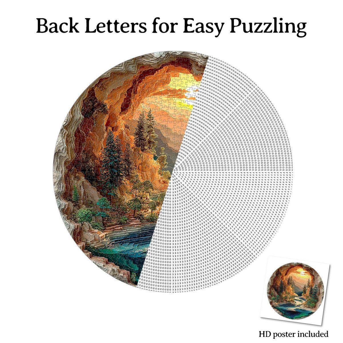 Artistic 1000 - Piece Cardboard Jigsaw Puzzle - Sunlit Hidden Valley - KAAYEE Puzzle