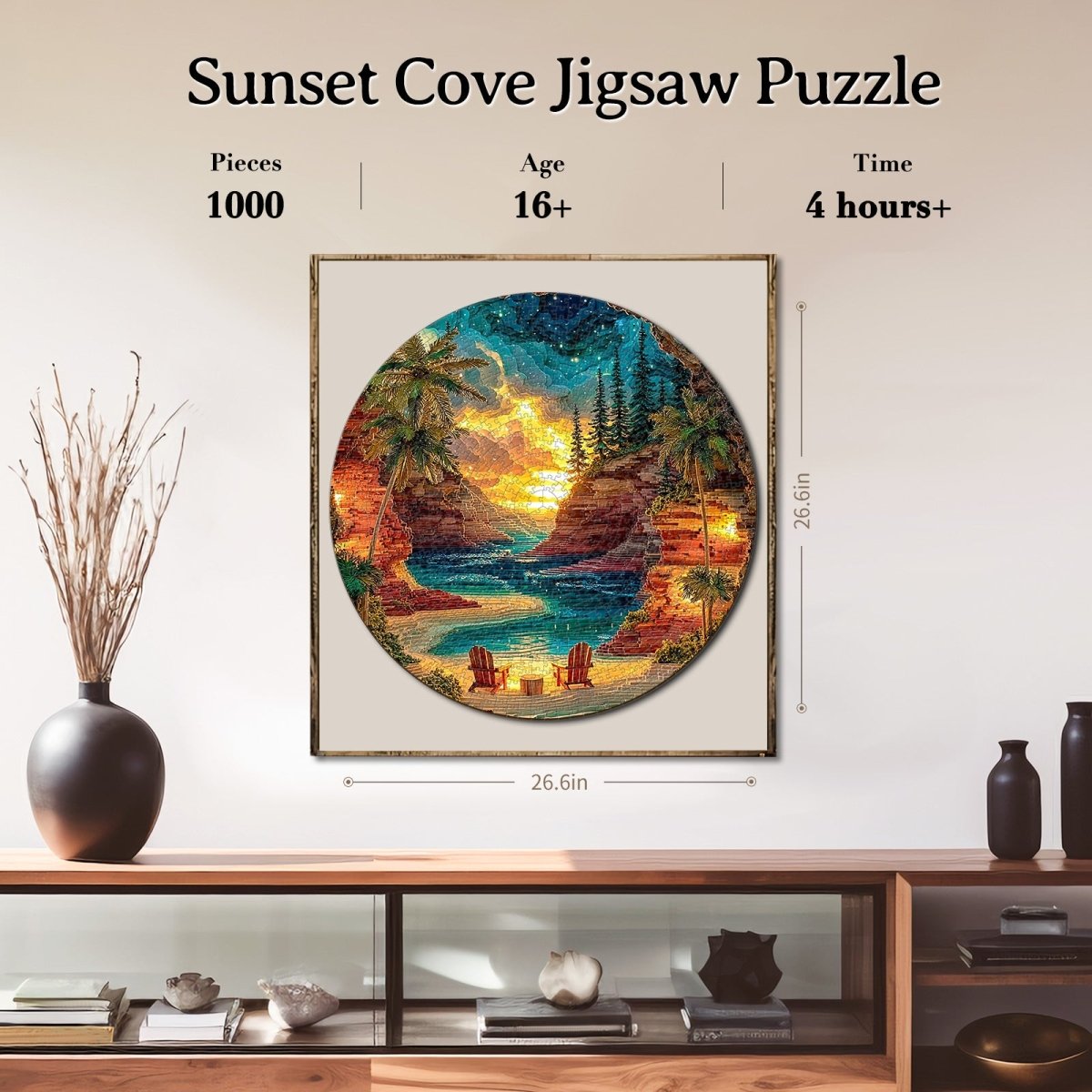 Artistic 1000 - Piece Cardboard Jigsaw Puzzle - Sunset Cove - KAAYEE Puzzle