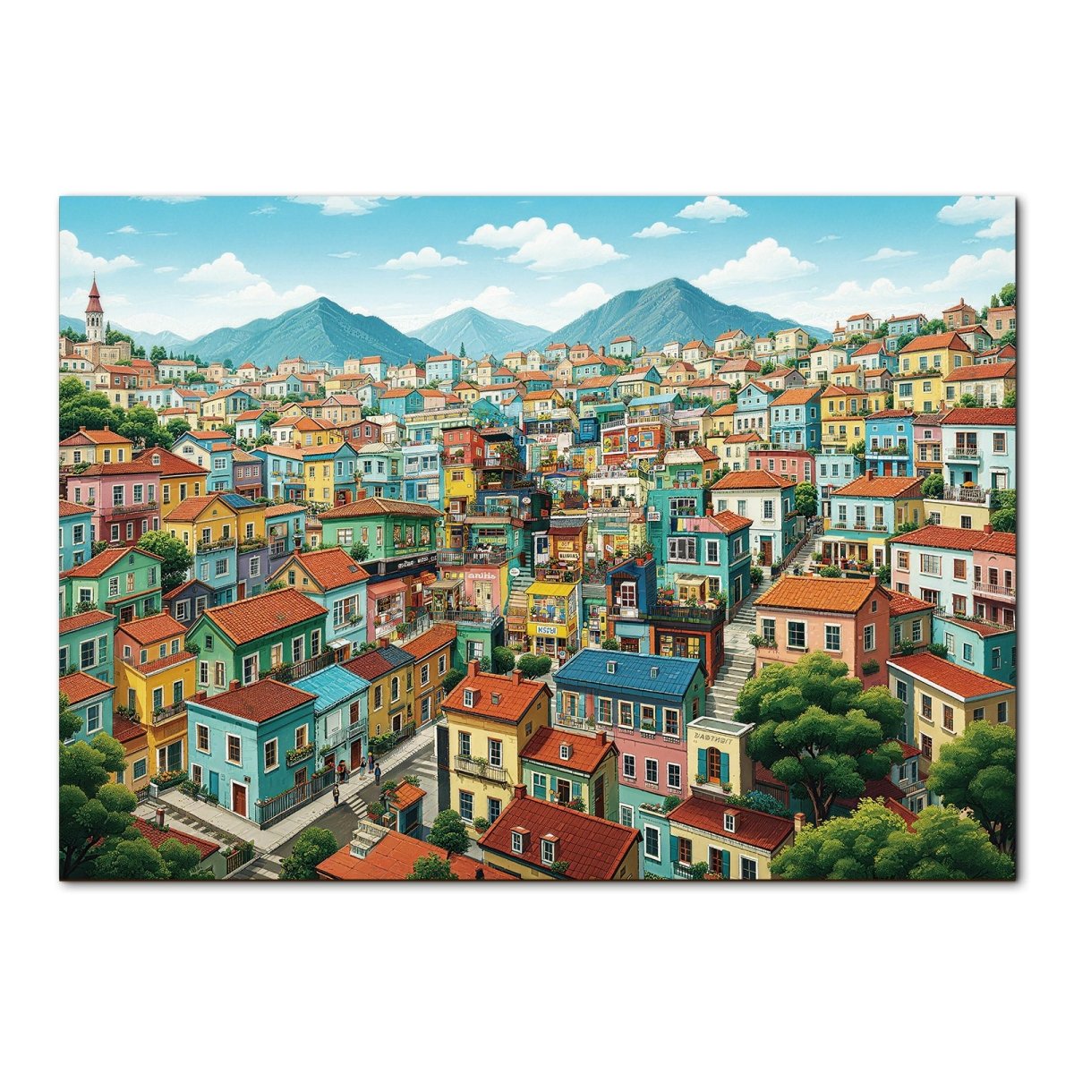 Artistic 1000 - Piece Cardboard Jigsaw Puzzle - Sunveil Village - KAAYEE Puzzle